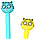 Ручка шариковая детская Darvish корпус ассорти, стержень синий, «Котик», фото 2