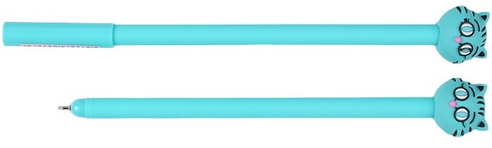 Ручка шариковая детская Darvish корпус ассорти, стержень синий, «Котик» - фото 3 - id-p203781306