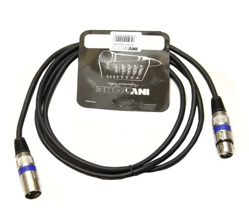 INVOTONE ACM1102/BK - микрофонный кабель, XLR(папа) - XLR(мама), длина 2 м (черный) - фото 1 - id-p176558505