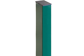 Столб 60*40*1.5 с полимерным покрытием и заглушкой  (RAL 6005/8017/7016) высота 2 м, фото 2