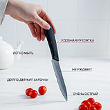 Нож кухонный керамический Magistro Black, лезвие 12,5 см, ручка soft touch, фото 7