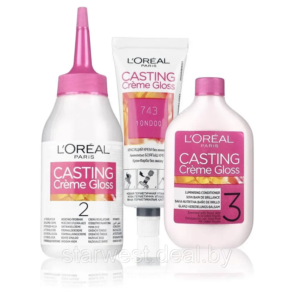 L'Oreal Paris Casting Creme Gloss 100 Черная Ваниль Крем-краска без аммиака стойкая для окрашивания волос - фото 4 - id-p207288501