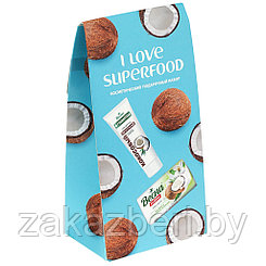 Косметический набор "I Love Superfood": крем для рук "Весна Главаптека", кокосовый - 75мл, крем-мыло "Весна