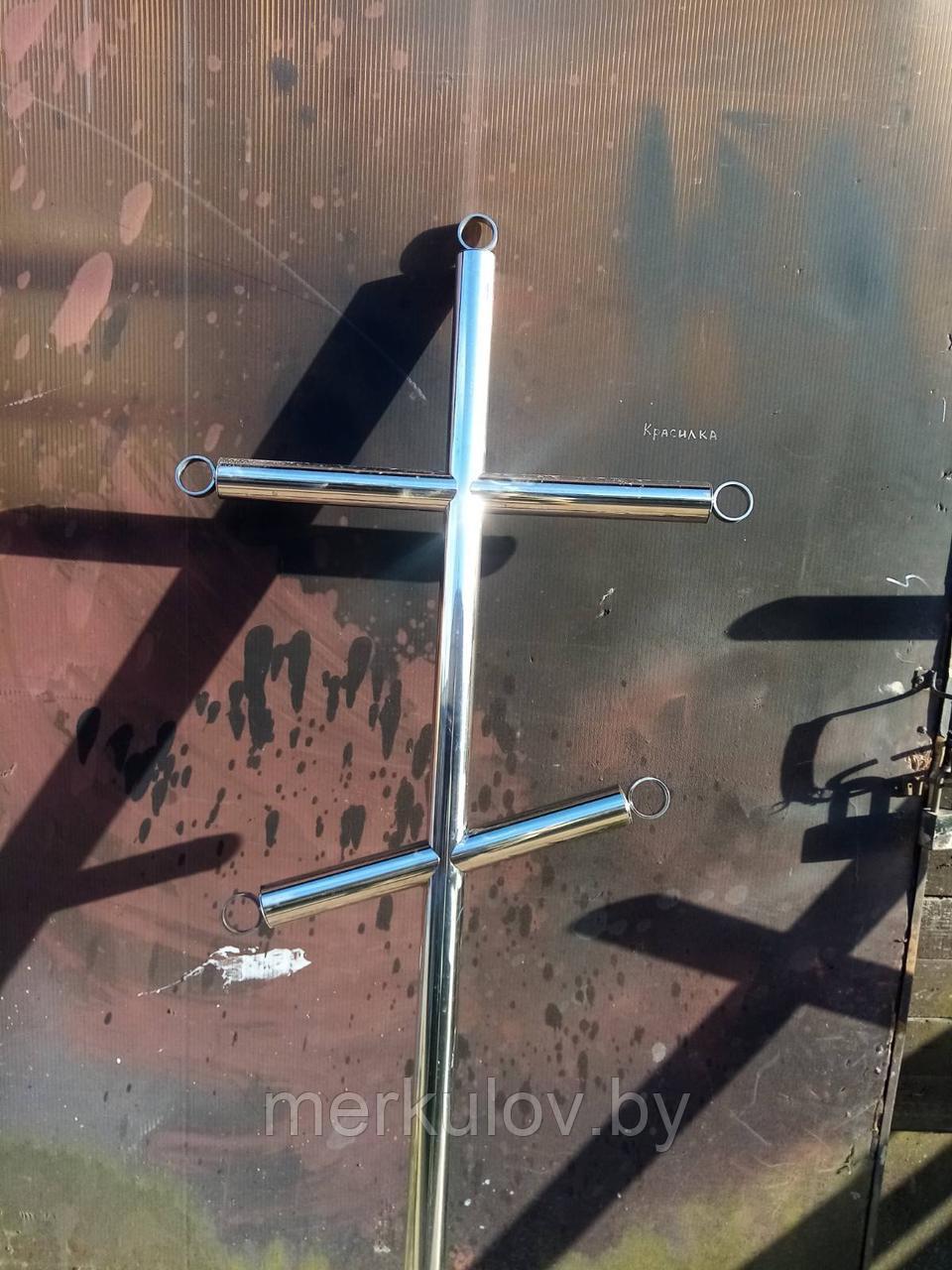 Крест из нержавейки православный d51 мм, простой без рисунка. - фото 2 - id-p121323768