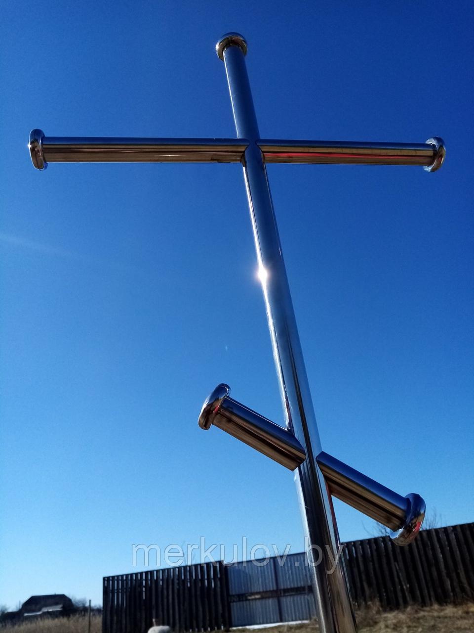 Крест из нержавейки православный d38мм, простой без рисунка. - фото 2 - id-p121323766
