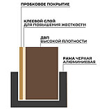 Доска пробковая 90х120 черная рамка, фото 6