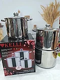 Набор кастрюль Kelli KL-4104 (7.5л/9.5л/12л), фото 8