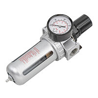 Фильтр-регулятор с индикатором давления для пневмосистем 1/2"(10Мк, 1900 л/мин, 0-10bar,раб. температура