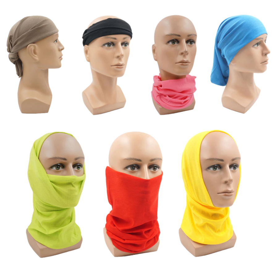 Шарф - маска на лицо Neck Gaiter / Универсальный бафф 16 вариантов ношения / Снуд / Бандана Микс цветов - фото 9 - id-p207330358