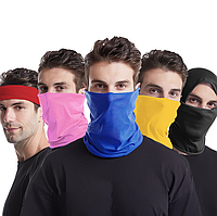 Шарф - маска на лицо Neck Gaiter / Универсальный бафф 16 вариантов ношения / Снуд / Бандана