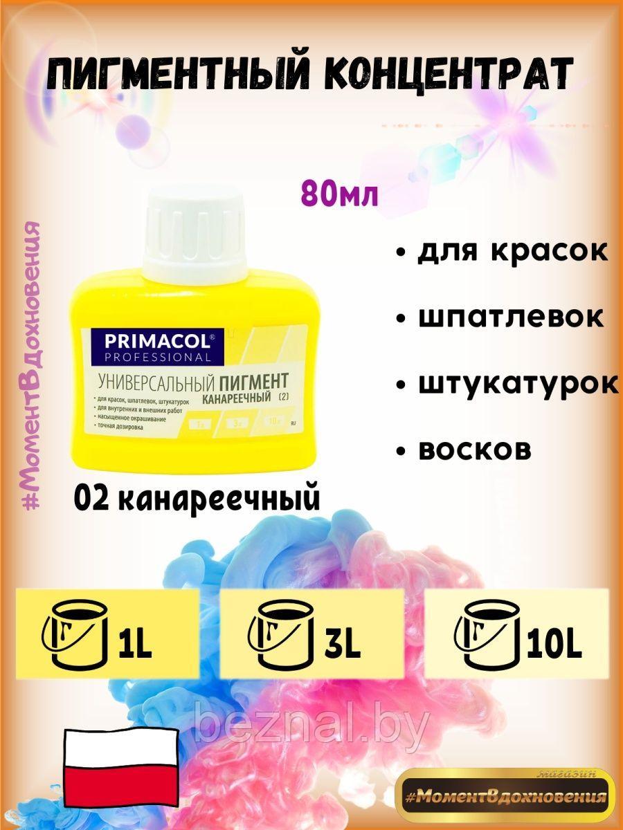 Колеры для краски Primacol 80мл 1шт 02 канареечный - фото 1 - id-p207333731