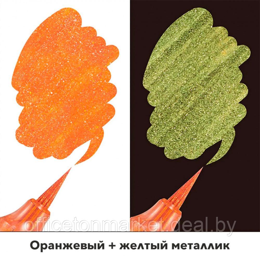 Маркер-кисть "Dual Metallic Brush" оранжевый металлик - фото 4 - id-p207331872