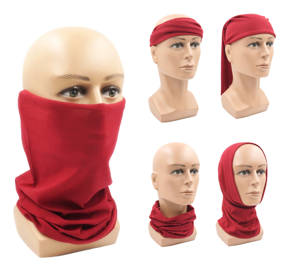 Шарф - труба на лицо Neck Gaiter / Универсальный бафф 16 вариантов ношения / Снуд / Бандана Розовый - фото 10 - id-p207345019