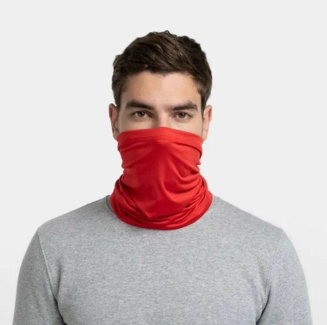 Шарф - труба на лицо Neck Gaiter / Универсальный бафф 16 вариантов ношения / Снуд / Бандана Бежевый - фото 5 - id-p207345021