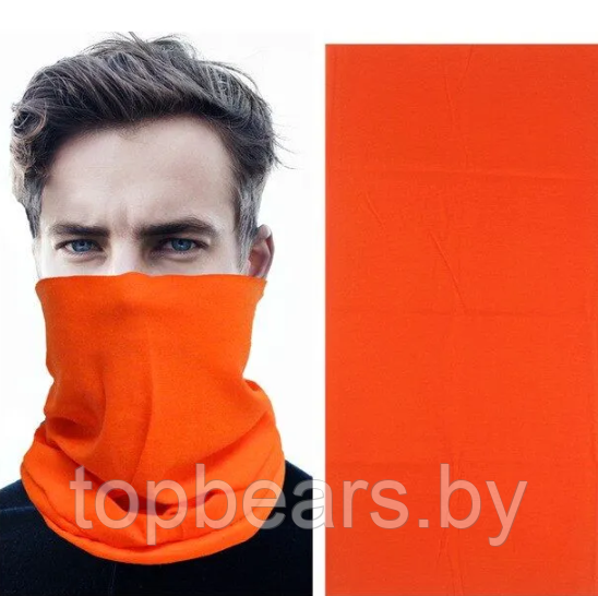 Шарф - труба на лицо Neck Gaiter / Универсальный бафф 16 вариантов ношения / Снуд / Бандана Розовый - фото 2 - id-p207345161