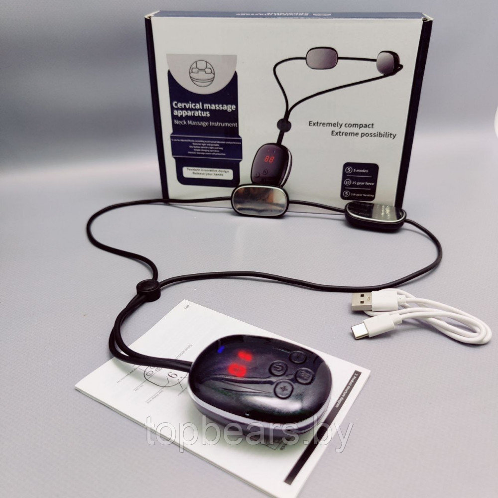 Электрический импульсный миостимулятор-массажер для шеи Cervical Massage Apparatus (5 режимов массажа, 15 - фото 1 - id-p207345168