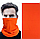 Шарф - труба на лицо Neck Gaiter / Универсальный бафф 16 вариантов ношения / Снуд / Бандана Красный, фото 2