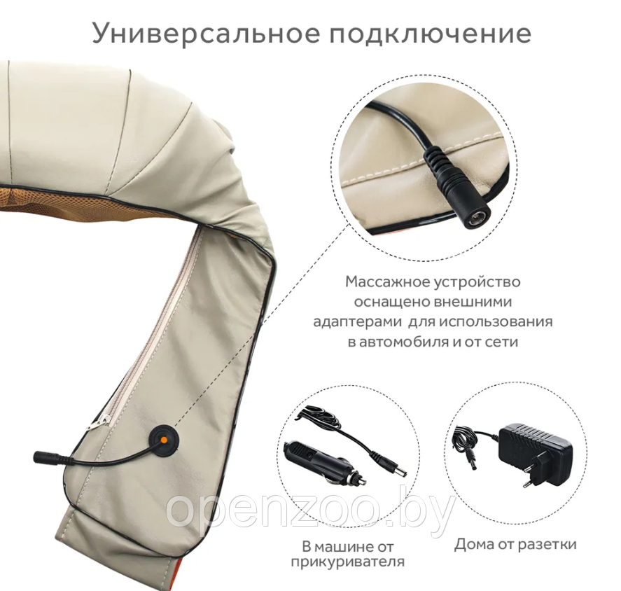 Массажер шейный инфракрасный Просто Космос Massager of Neck Kneading Оранжевый - фото 10 - id-p102015405