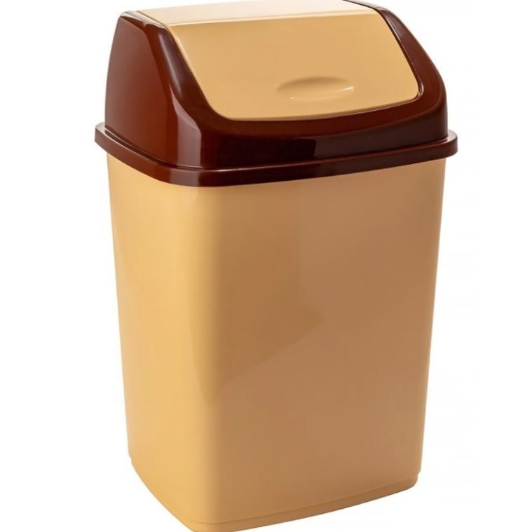 Контейнер для мусора 10 л Ромашка с плавающей крышкой - фото 1 - id-p207345836
