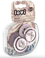 Соска-пустышка силиконовая динамическая Lovi Botanic Girl 0-3 мес 2 шт, розовые