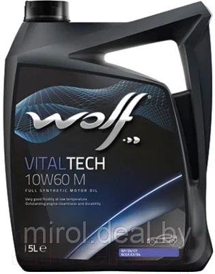 Моторное масло WOLF VitalTech 10W60 M / 16128/5 - фото 1 - id-p207349856