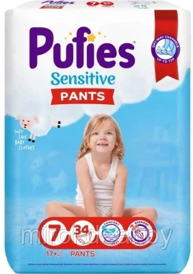Подгузники-трусики детские Pufies Pants Sensitive Extra Large 17+кг - фото 1 - id-p207351037