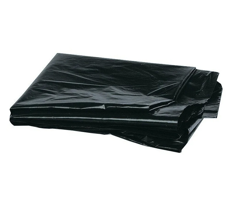 Мешок для мусора 120л черный, ПВД 55 мкм особо прочный