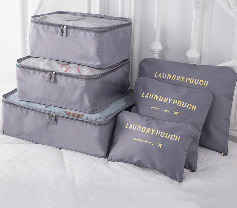 Набор дорожных органайзеров Laun Drypouch Travel 6 штук разных размеров Серый - фото 1 - id-p104943416
