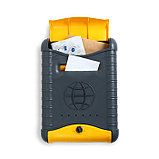 Ящик почтовый, пластиковый, «Стандарт», с щеколдой, с накладкой, серый, фото 9