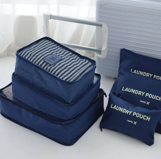 Набор дорожных органайзеров Laun Drypouch Travel 6 штук разных размеров Синий - фото 1 - id-p207351598