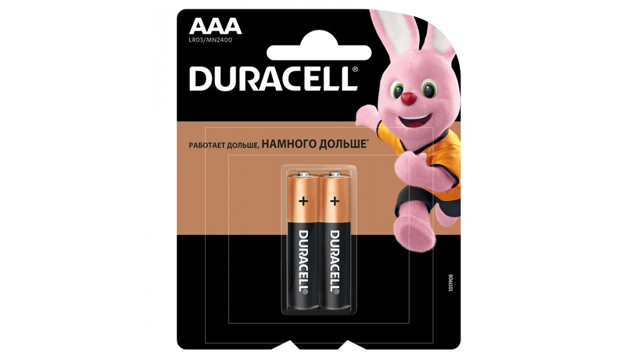 Батарейка Duracell Basic AAA (LR03) 2BL (с НДС)