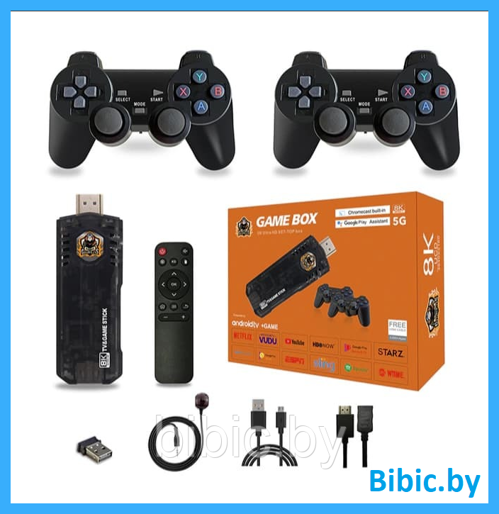 Игровая приставка для детей и взрослых на Android 16000 игр 64 gb СМАРТ ТВ игровая консоль для телевизора