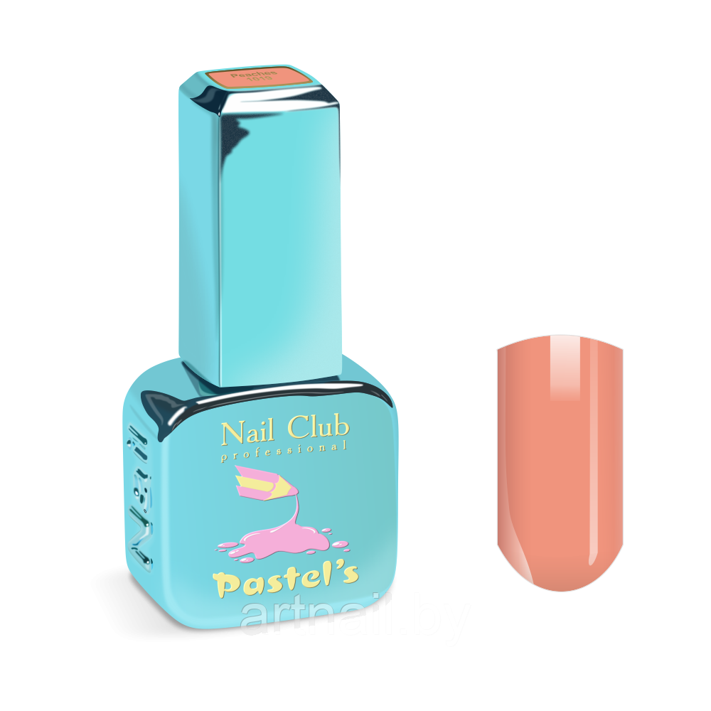 Эмалевый гель-лак для ногтей Nail Club с липким слоем 1019 Peaches, 13мл - фото 1 - id-p207352007