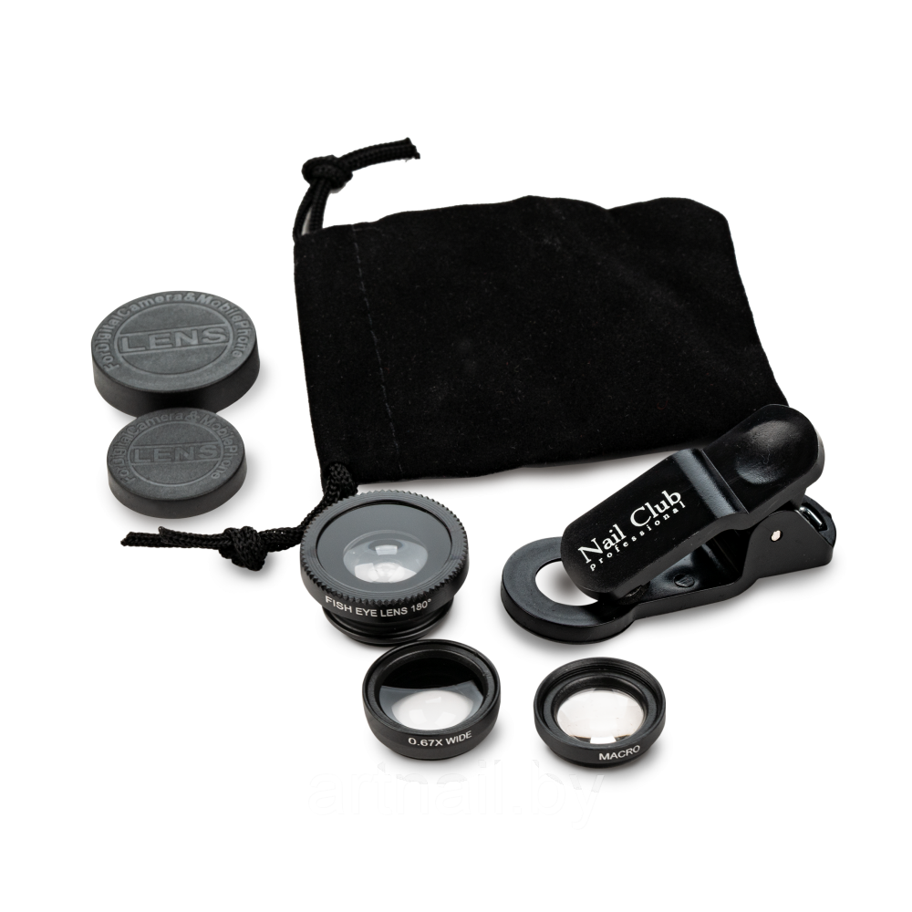Макрокамера с чёрными металлическими объективами для смартфонов - фото 2 - id-p207374547