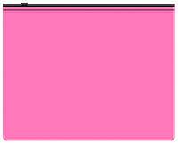 Папка на молнии ZIP Бюрократ Double Neon DNEBPM4APINKBL A4+ полипропилен 0.15мм розовый