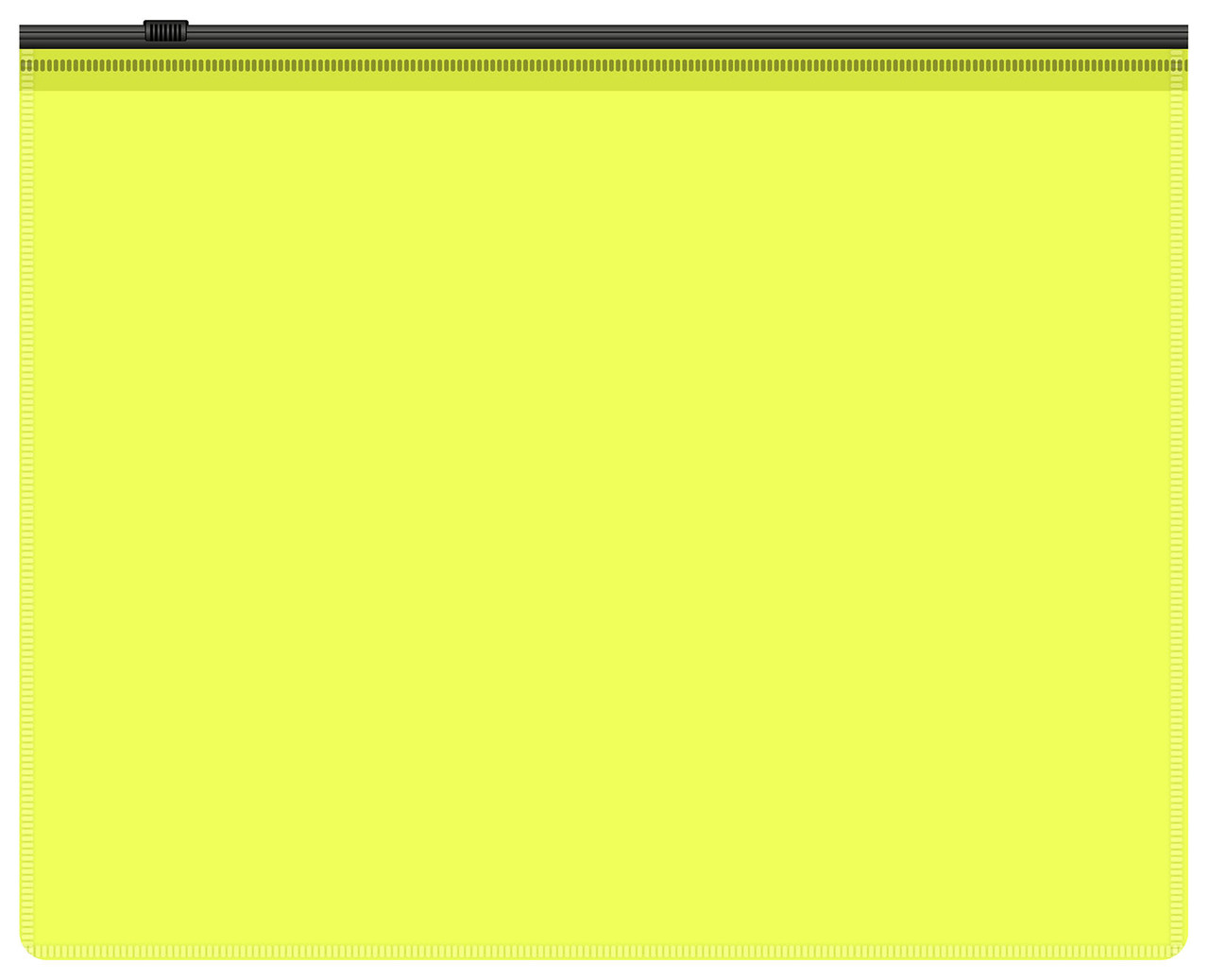 Папка на молнии ZIP Бюрократ Double Neon DNEBPM4AYELBL A4+ полипропилен 0.15мм желтый