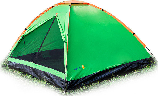 Треккинговая палатка Sundays Simple 4 (зеленый/желтый), фото 2