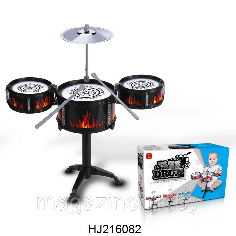 Детская барабанная установка Jazz Drum 3309, 3 тарелки - фото 1 - id-p207375150