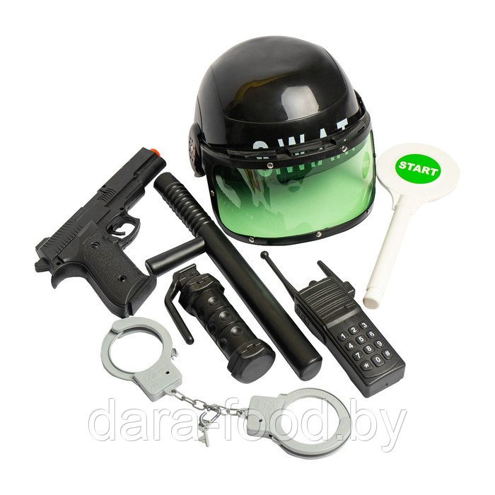 Набор игровой «Полиция», со шлемом, 7 предметов, МИКС / 1 шт. - фото 1 - id-p207375271