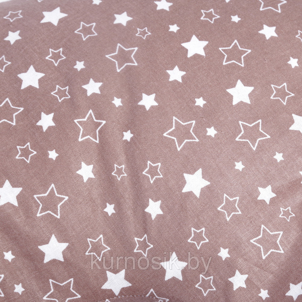Подушка для беременных BAMBOLA U-3м, Звёзды белые на кофейном - фото 2 - id-p207375309