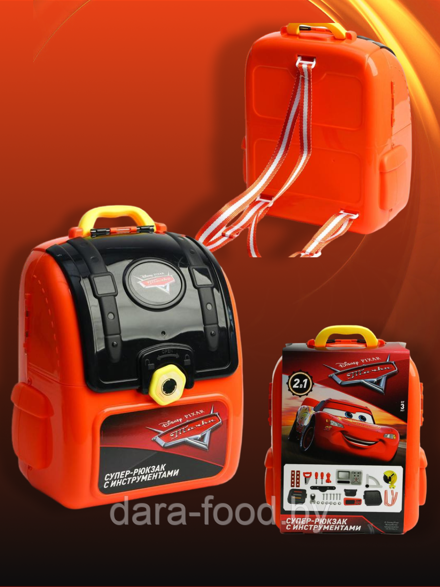 Набор строителя с инструментами игровой "Super car" рюкзак с инструментами, Тачки / 1 шт. - фото 5 - id-p207375332