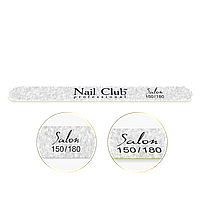 Пилка для опила торцов ногтей 150/180 серии Salon узкая прямая, Nail Club