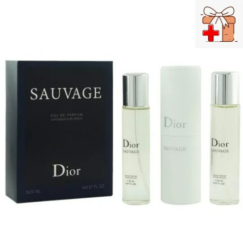 Парфюмерный набор Christian Dior Sauvage / edp 3*20 ml - фото 1 - id-p150918920