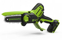 Электропила цепная GreenWorks GD24CSMNX 24V (2008707)