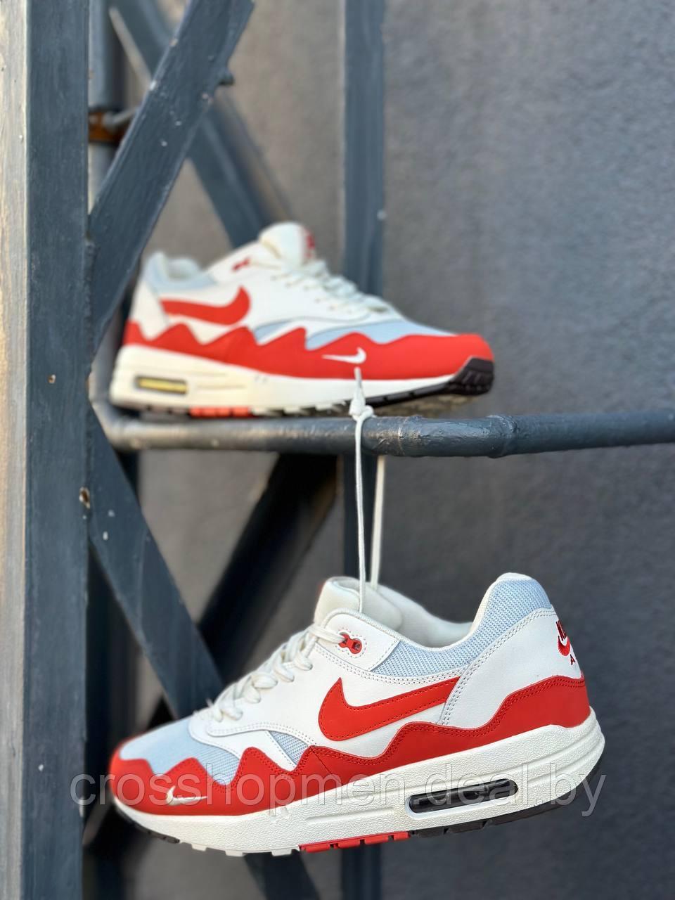 Nike Air Max 1 x Patta Red/White - фото 4 - id-p207381863