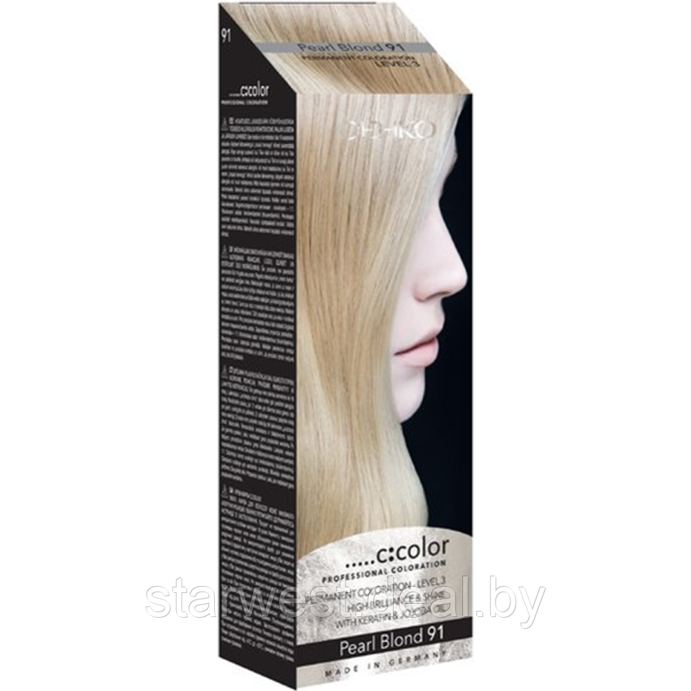 C:EHKO C:COLOR 91 Жемчужный Блонд / Pearl Blond Крем-краска стойкая для окрашивания волос - фото 2 - id-p207382184