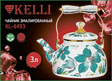 Эмалированный чайник  KELLI- KL-4493  3 л, фото 2