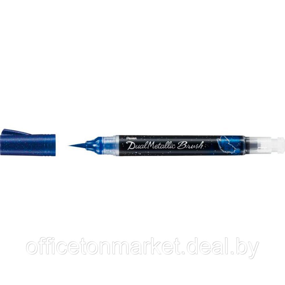 Маркер-кисть "Dual Metallic Brush", синий металлик - фото 3 - id-p207351754