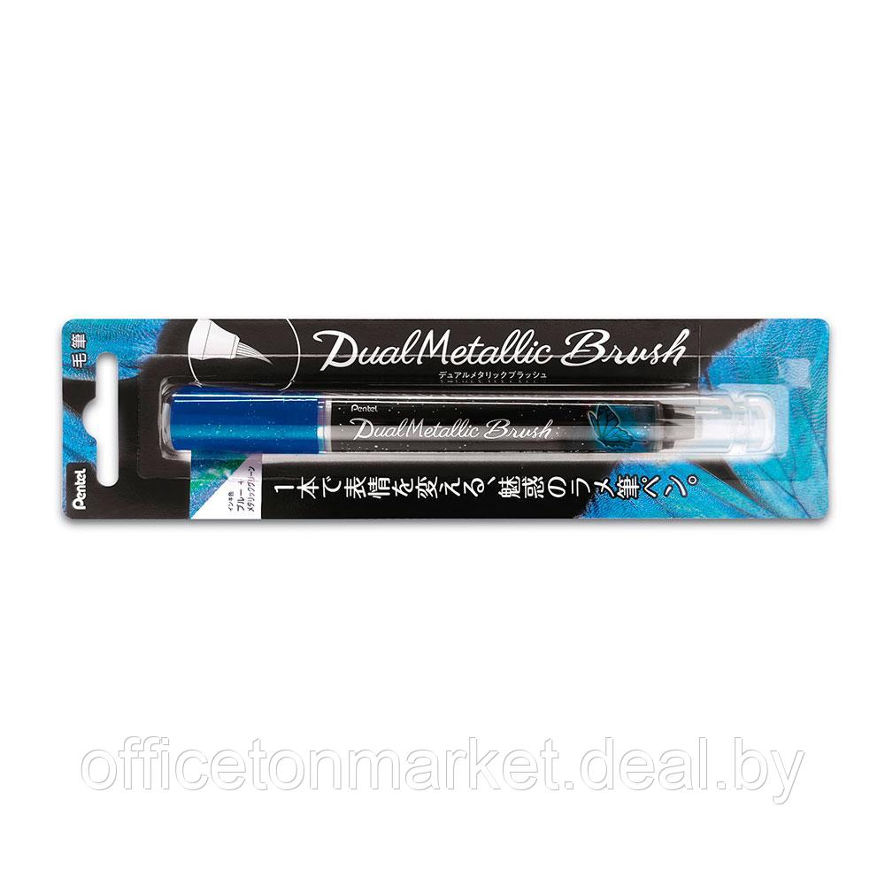Маркер-кисть "Dual Metallic Brush", синий металлик - фото 9 - id-p207351754
