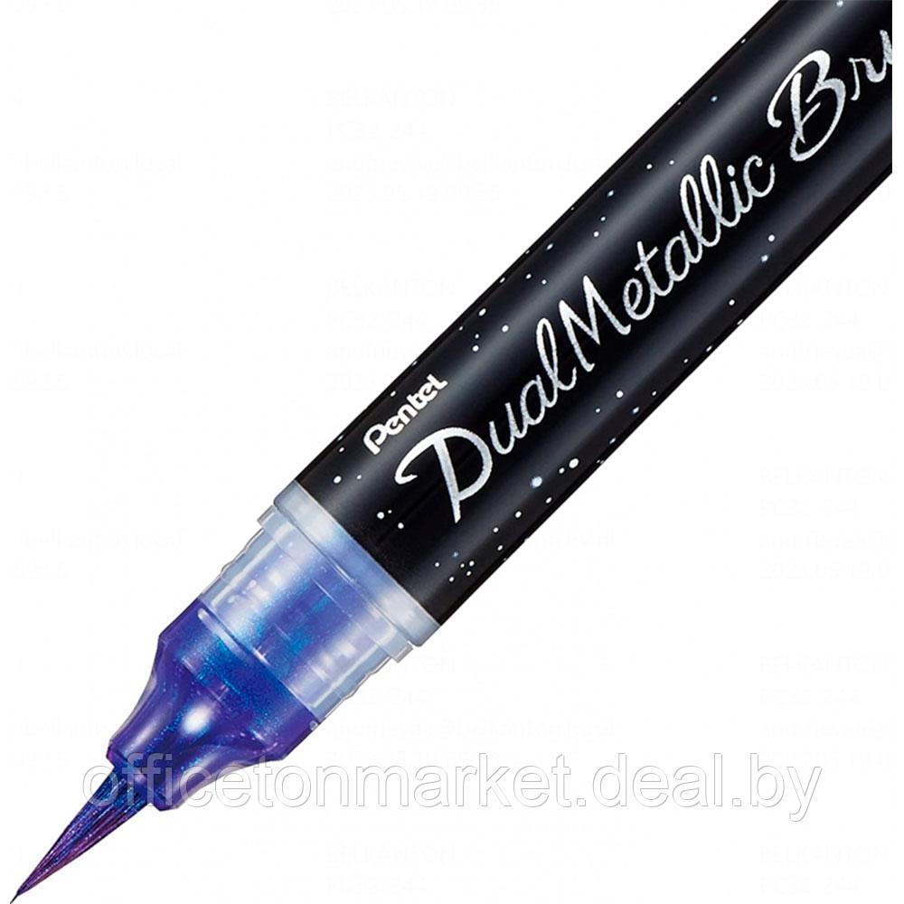 Маркер-кисть "Dual Metallic Brush", фиолетовый металлик - фото 2 - id-p207351757